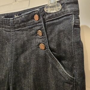 Boden The Southampton Sailor Jean Sz  6R  Cooper buttons Flare Classic Chic Boho